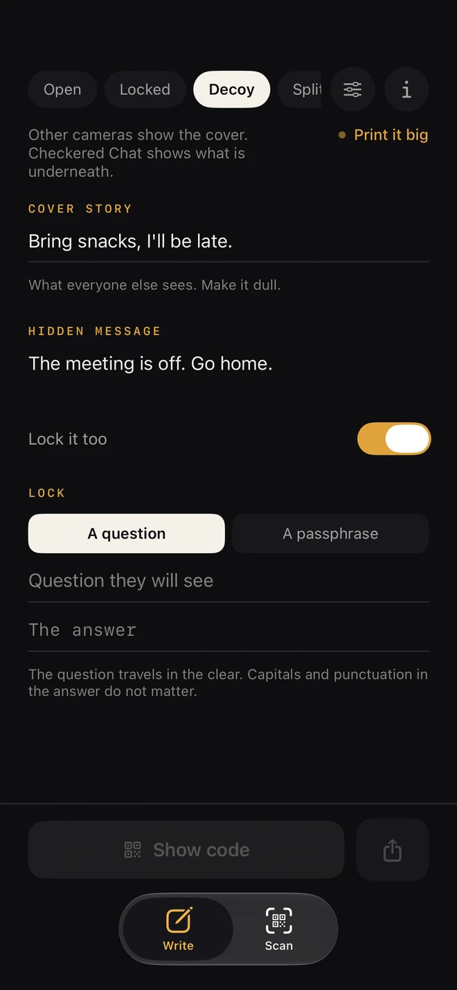 Composing a decoy