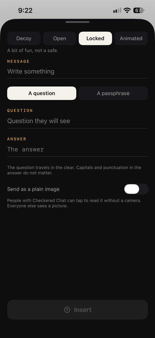 The plain image option